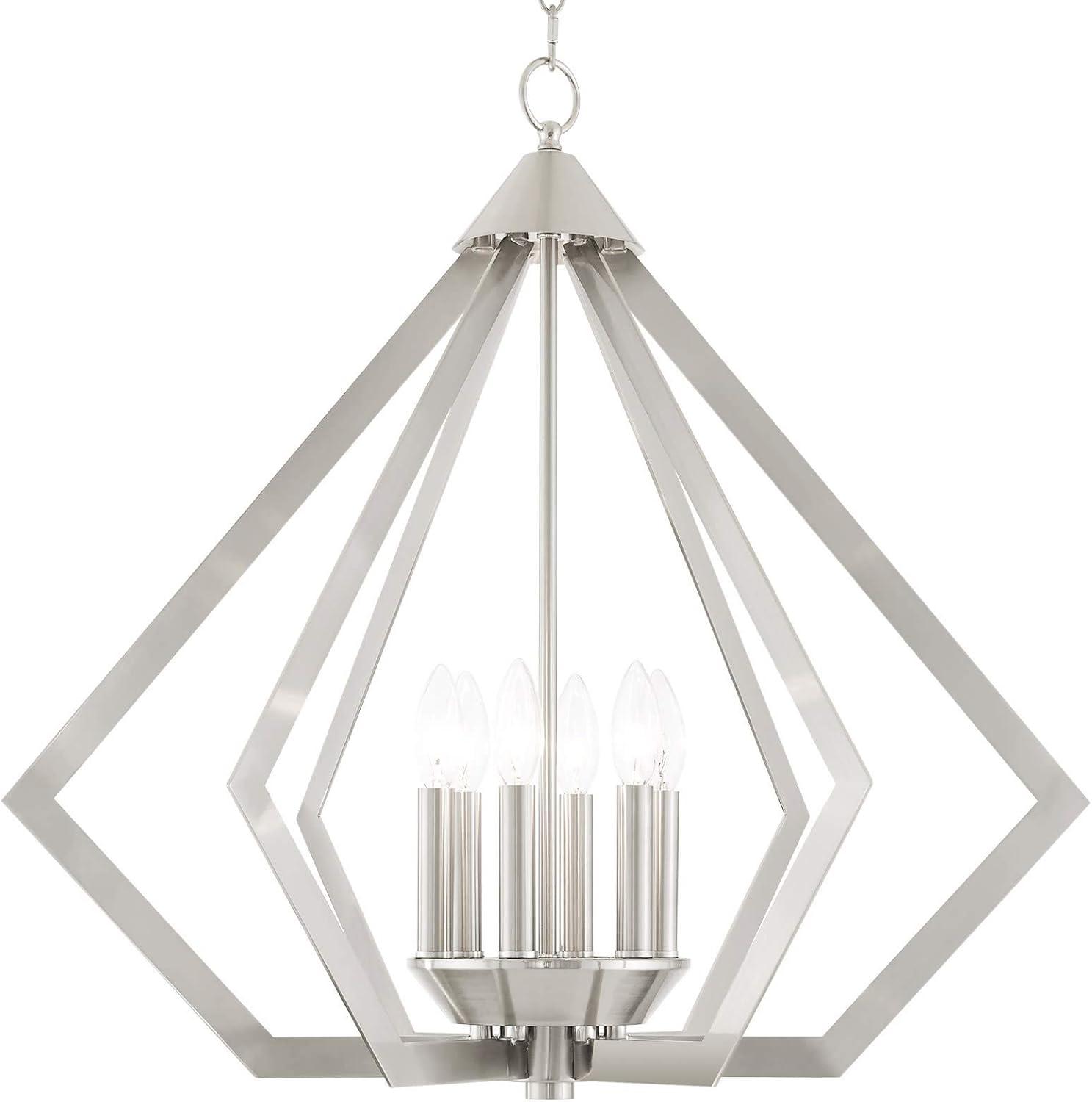 Livex Lighting Prism 6 - Light Chandelier in  Brushed Nickel