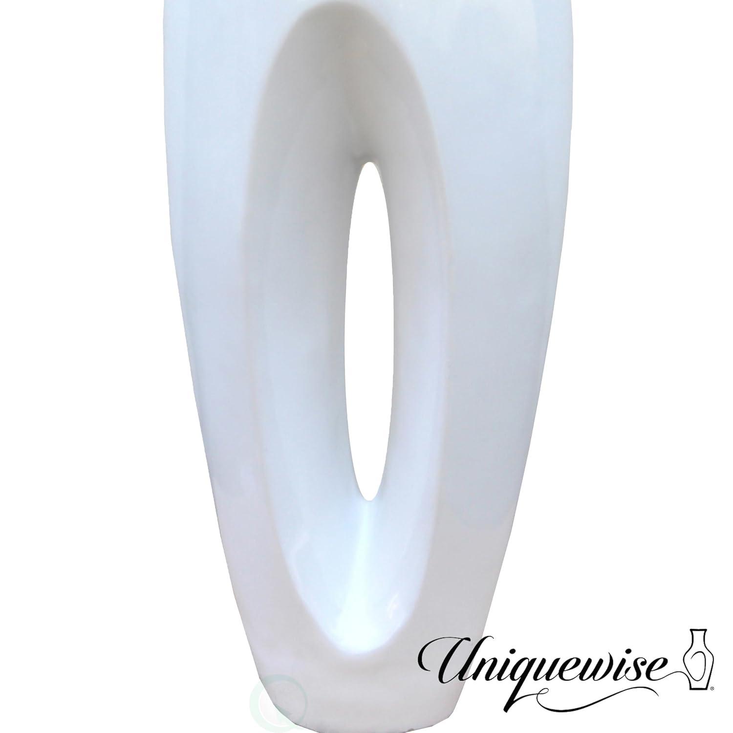 Uniquewise Tall Floor Vase, Modern White Large Floor Vase, 40-inch Vase, Decorative Lightweight Vase, Home Decor, Large