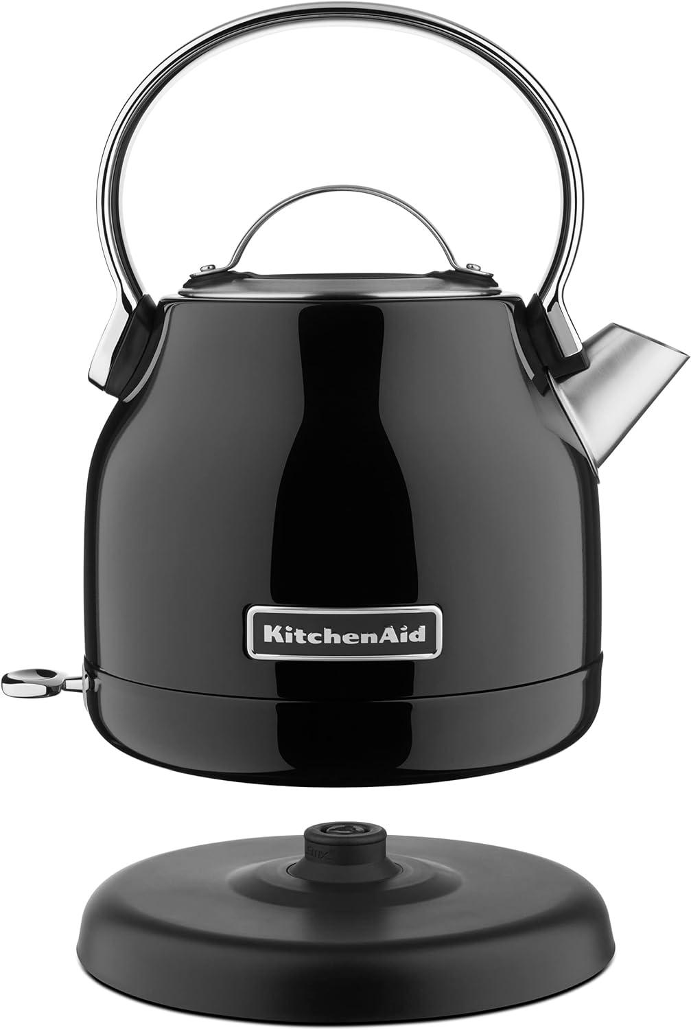 Onyx Black 1.3 qt Stainless Steel Electric Kettle