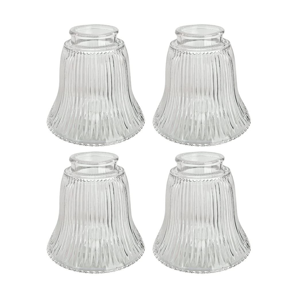Aspen Creative Corporation 4.5'' H Glass Bell Ceiling Fan Fitter Shade (Set of 4)