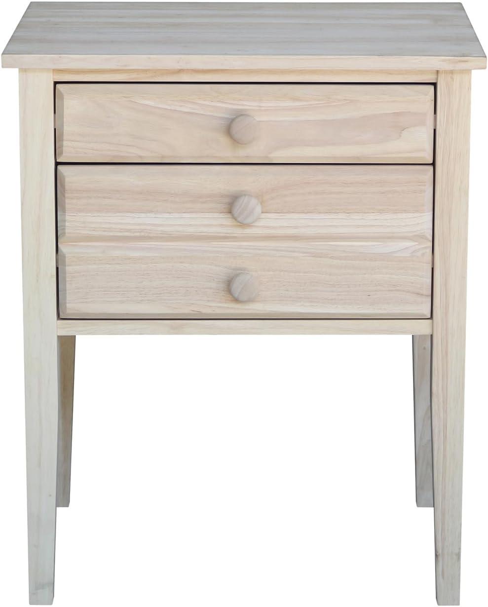 International Concepts Accent Table with Drawers Unfinished