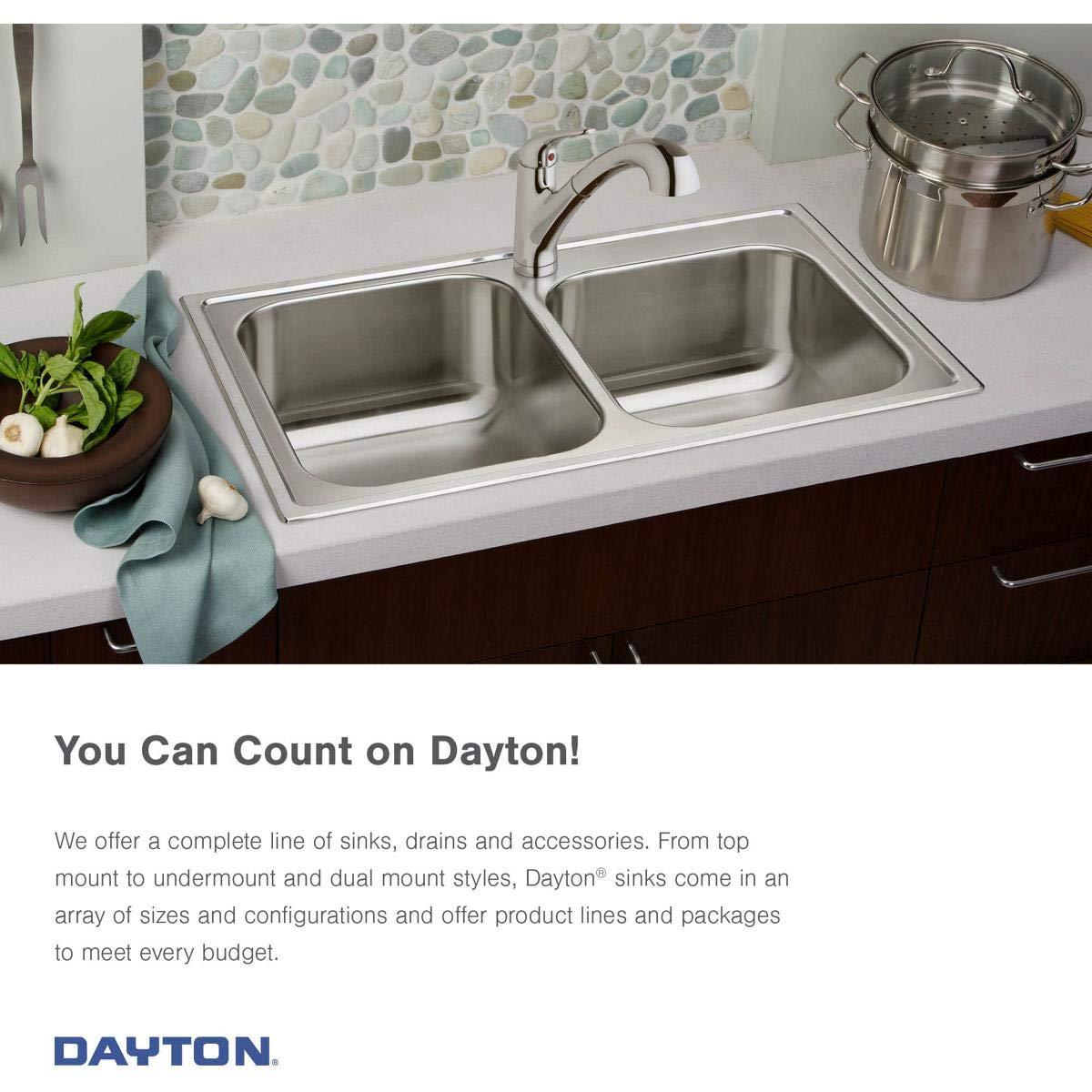 Dayton 25" L x 19" W Double Basin Drop-In Kitchen Sink