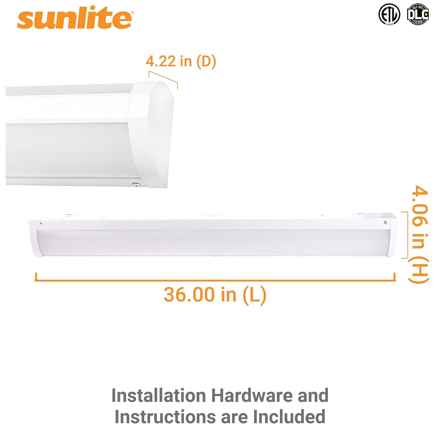 36-Inch Adjustable White LED Linear Bathroom Light Fixture