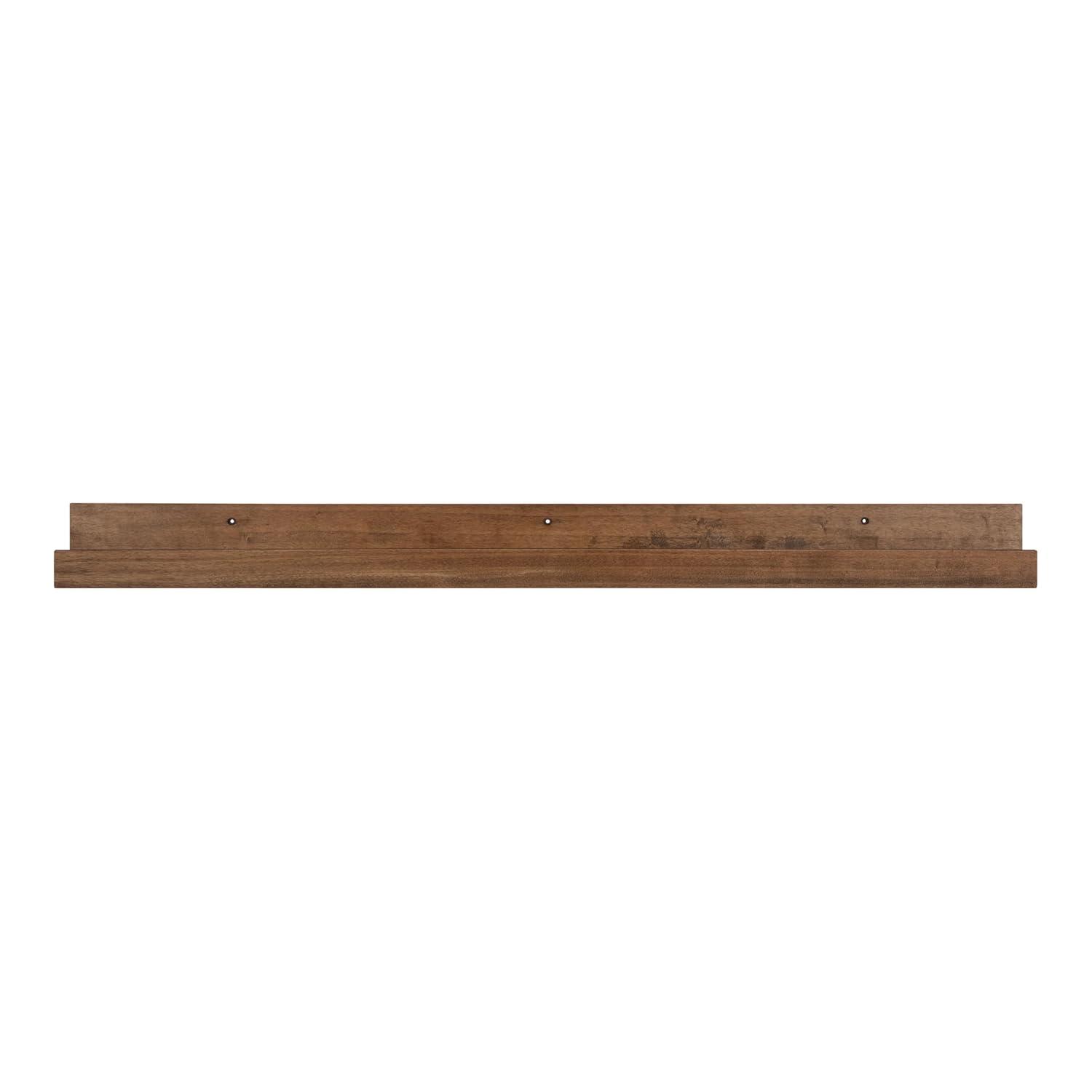 42" Levie Wooden Picture Ledge Wall Shelf Rustic Brown - Kate & Laurel All Things Decor: Modern Display, No Assembly Required