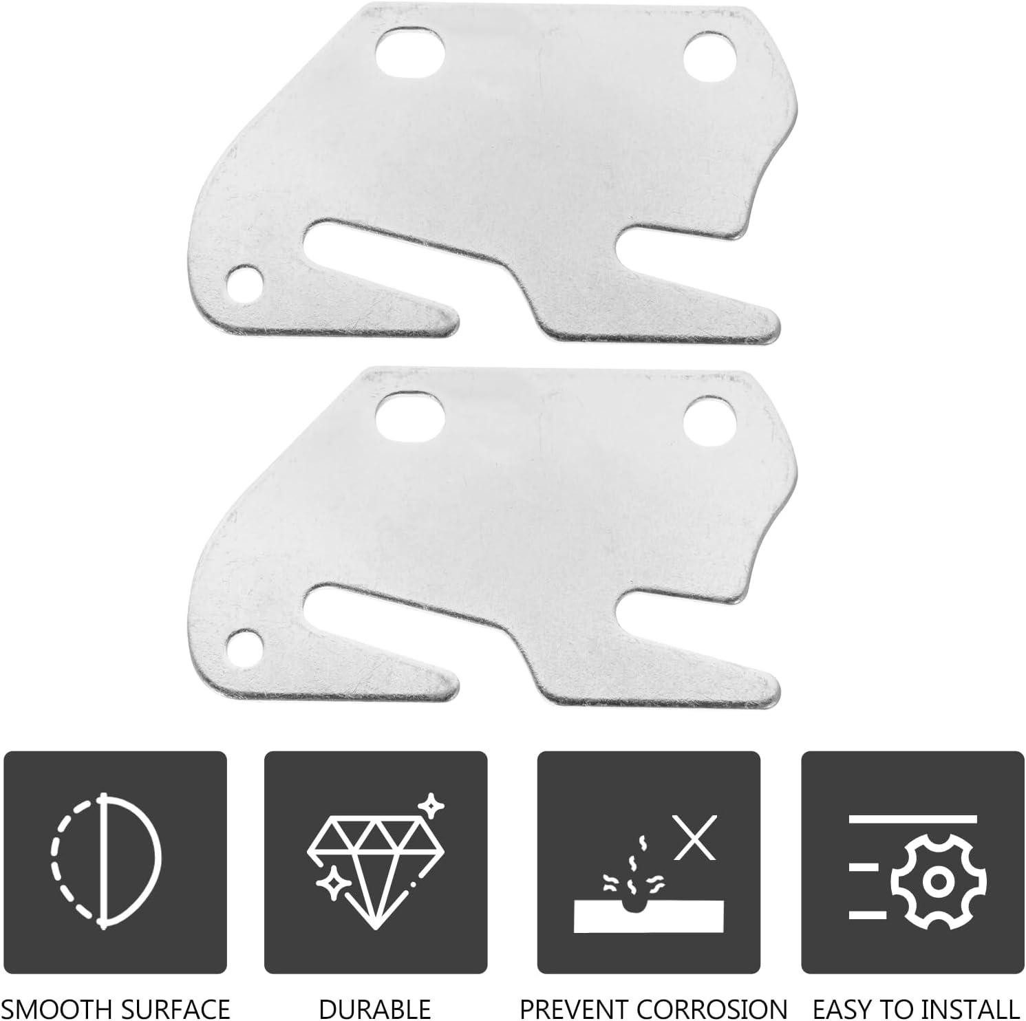 Nishuna 2pcs Bed Accessories Wood Bed Rail Bracket Bed Rail Hooks Plates Beds Frame