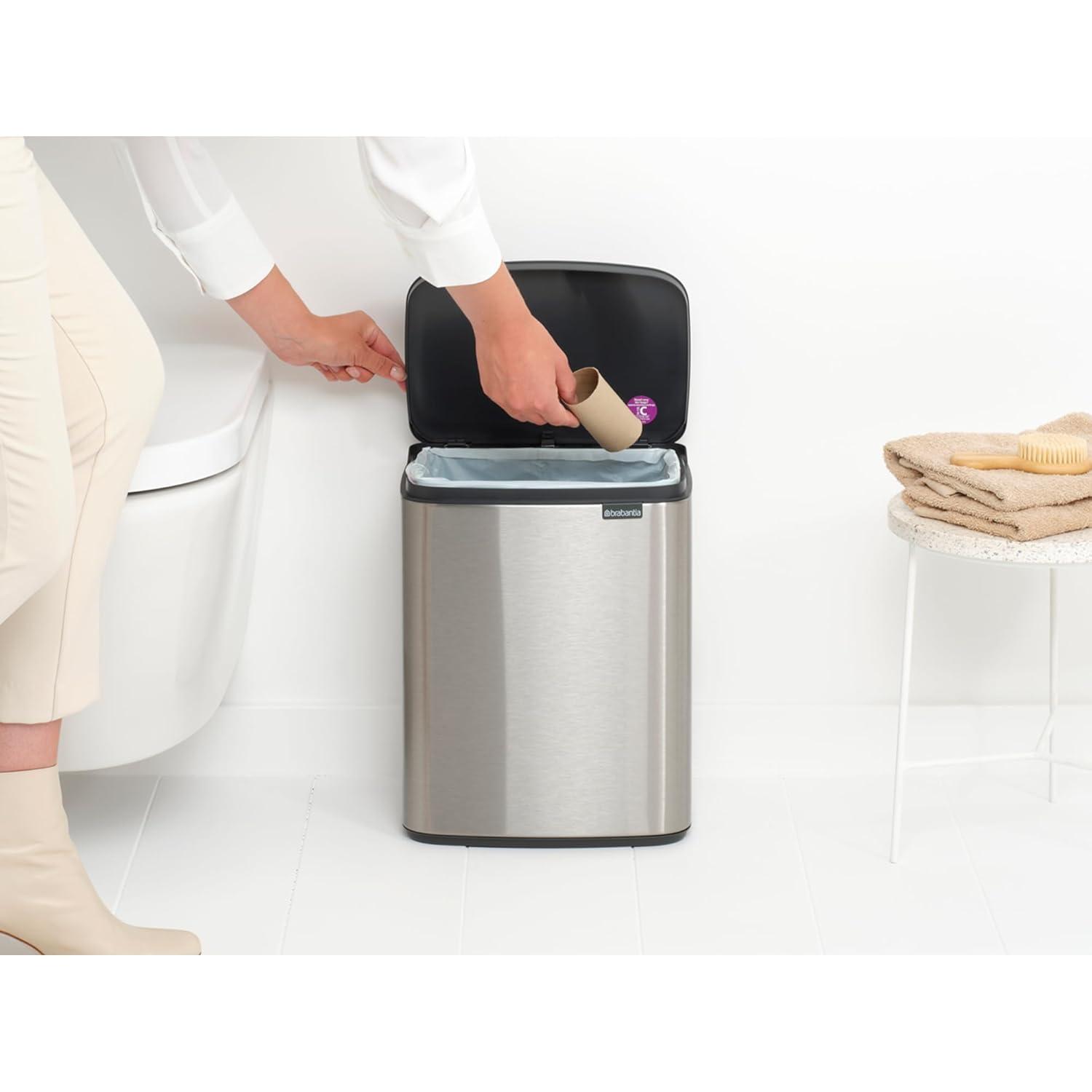 Brabantia 3.2 Gal Matt Steel Fingerprint Proof Trash Can