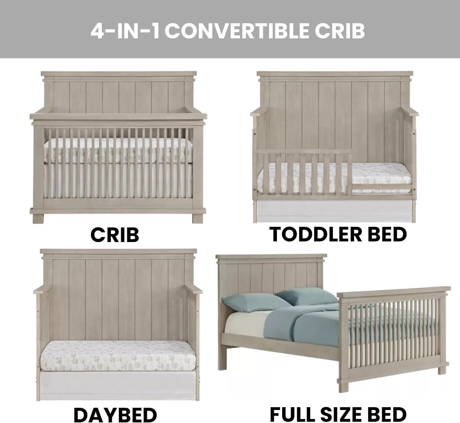 SOHO BABY Hampton 4-in-1 Convertible Crib