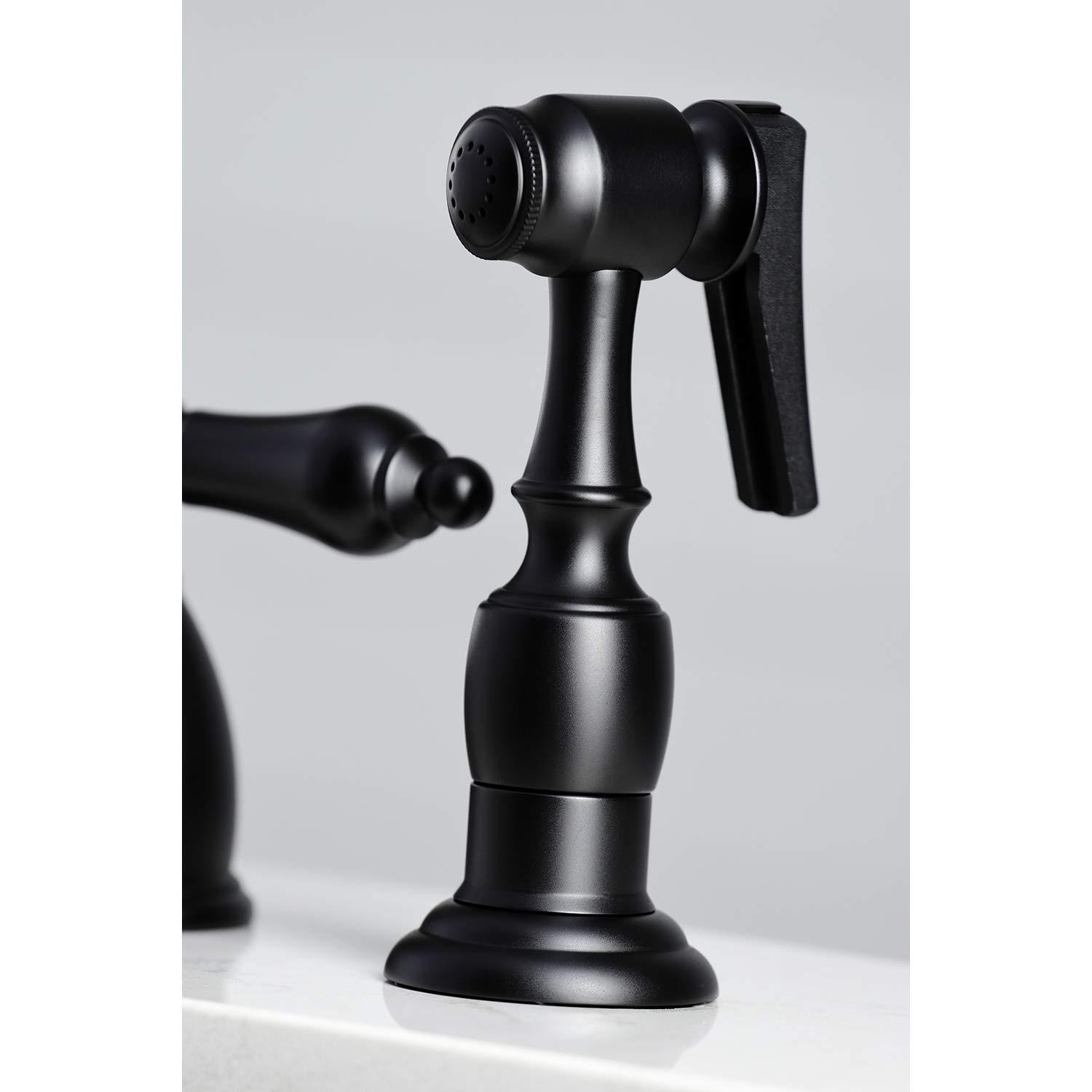 Kingston Brass Kingston Brass Essex Double-Handle 3-Hole Widespread Kitchen Faucet KB1790BEXLS