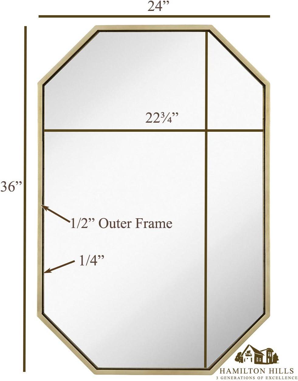 Hamilton Hills 24" x 36" Oval Wenge Framed Wall Mirror
