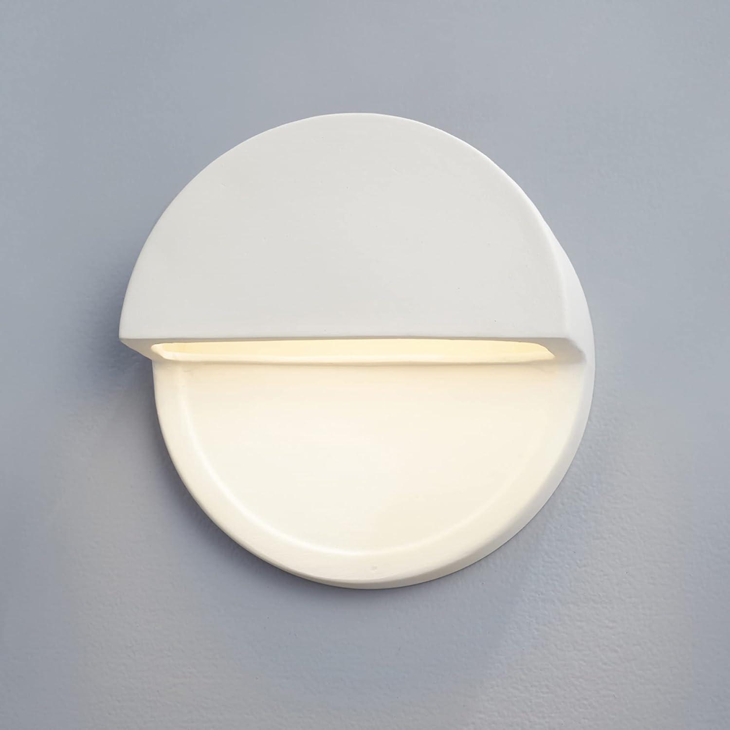 Bisque Ceramic Dome Dimmable LED Wall Sconce