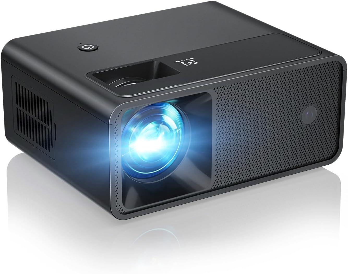 BEACHWATER POOL & SPA, LLC Mini Projector, 2025 Upgraded Full HD 1080P Support Video Projector, Portable Small Movie Projector, Compatible With Ios/Android/Windows/TV Stick/Box/USB/HDMI