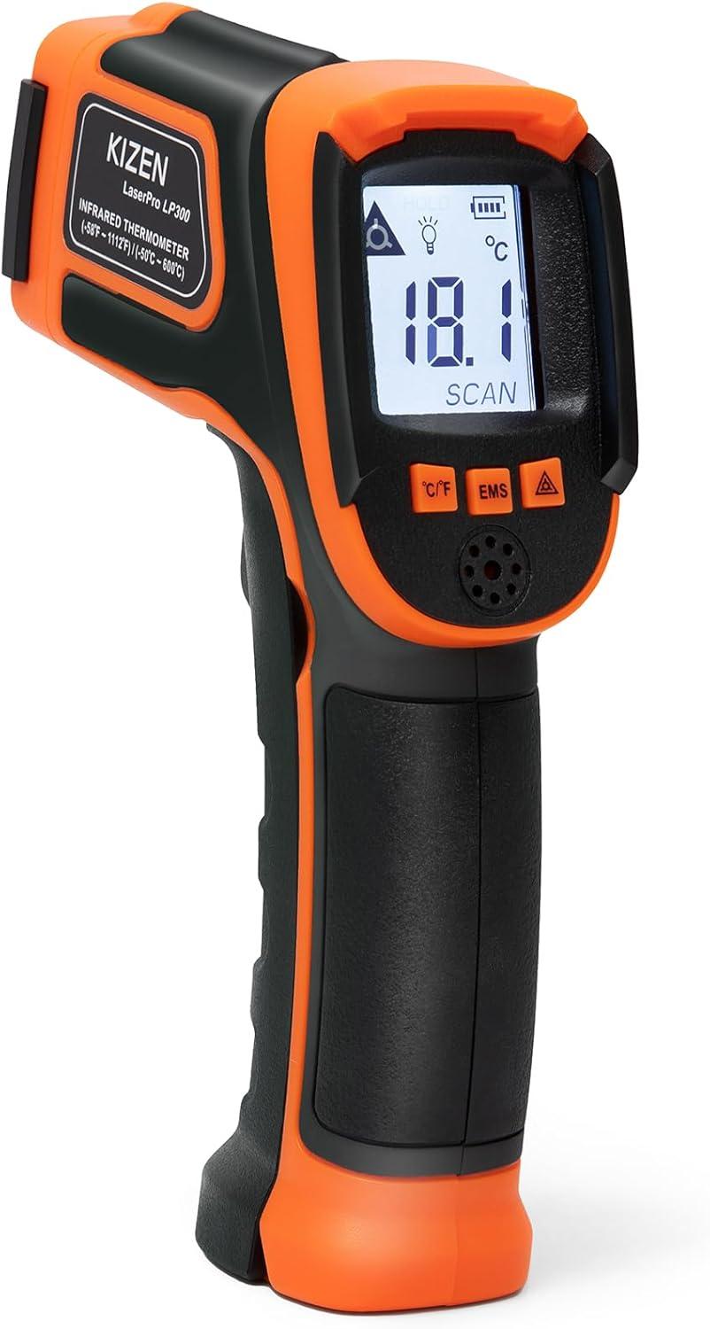 High Accuracy Black and Orange Infrared Digital Thermometer Gun
