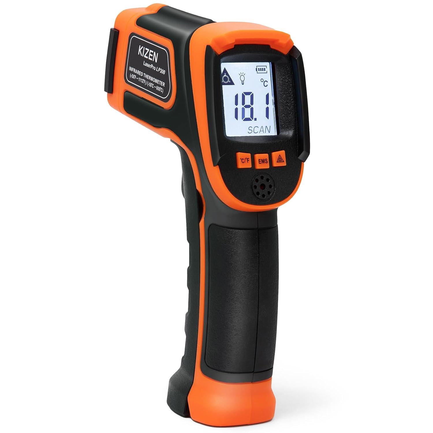 High Accuracy Black and Orange Infrared Digital Thermometer Gun