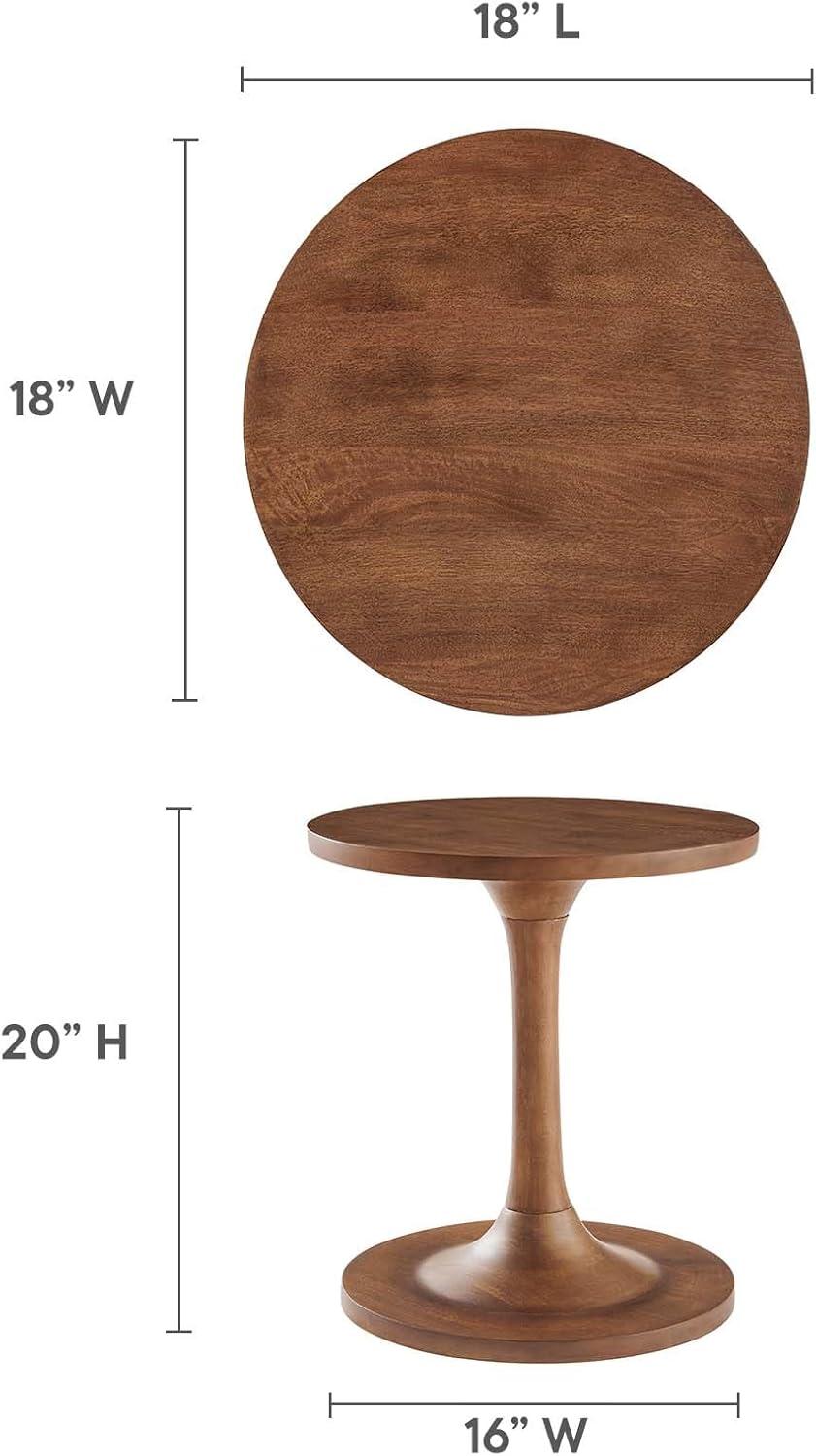 Modway Modway Lina Solid Wood Pedestal End Table