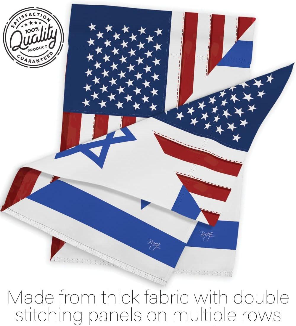 Patriotic US-Israel Friendship Double-Sided House Flag Set