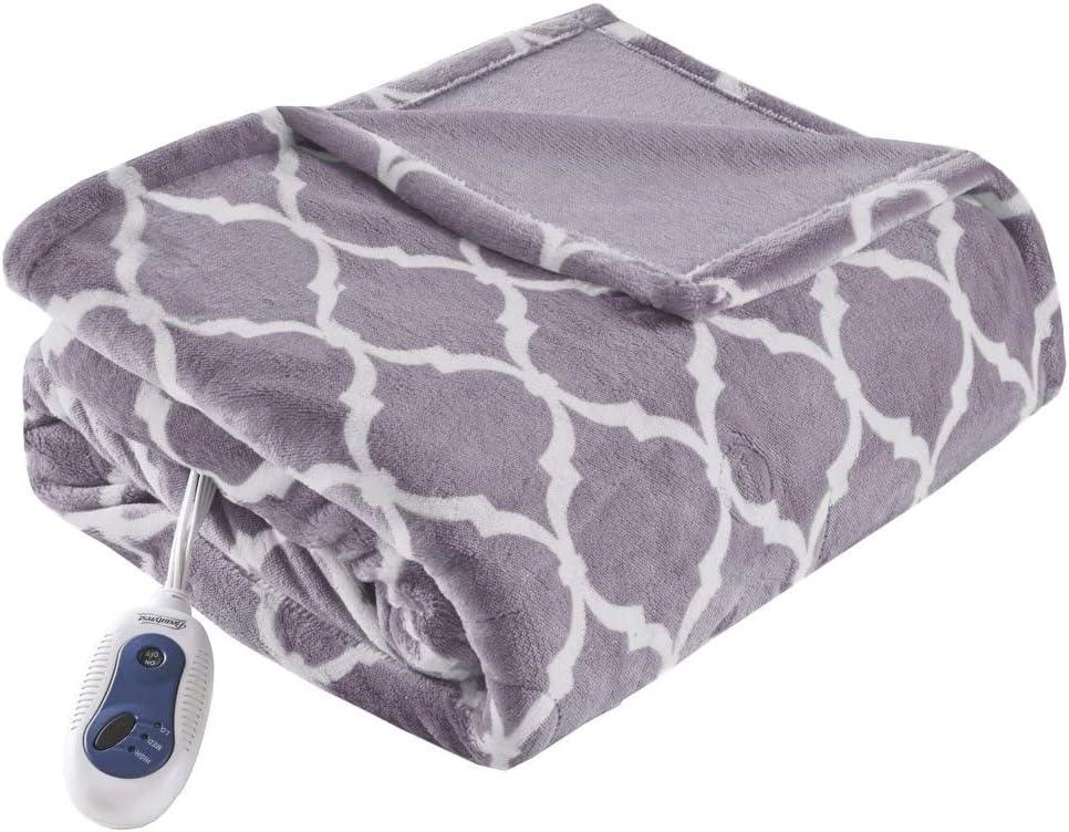 Beautyrest Heated Ogee Oversized Throw