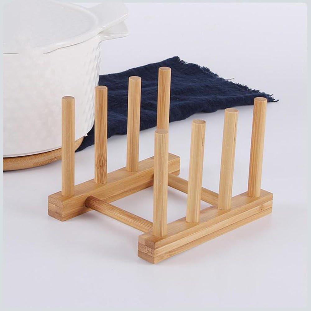 Dish Drain Rack Kitchen Dish Drain Rack Dinnerware Storage Organizer Tray Plate Drying Shelf Wooden Book Cups Display Stand Drainer Holder