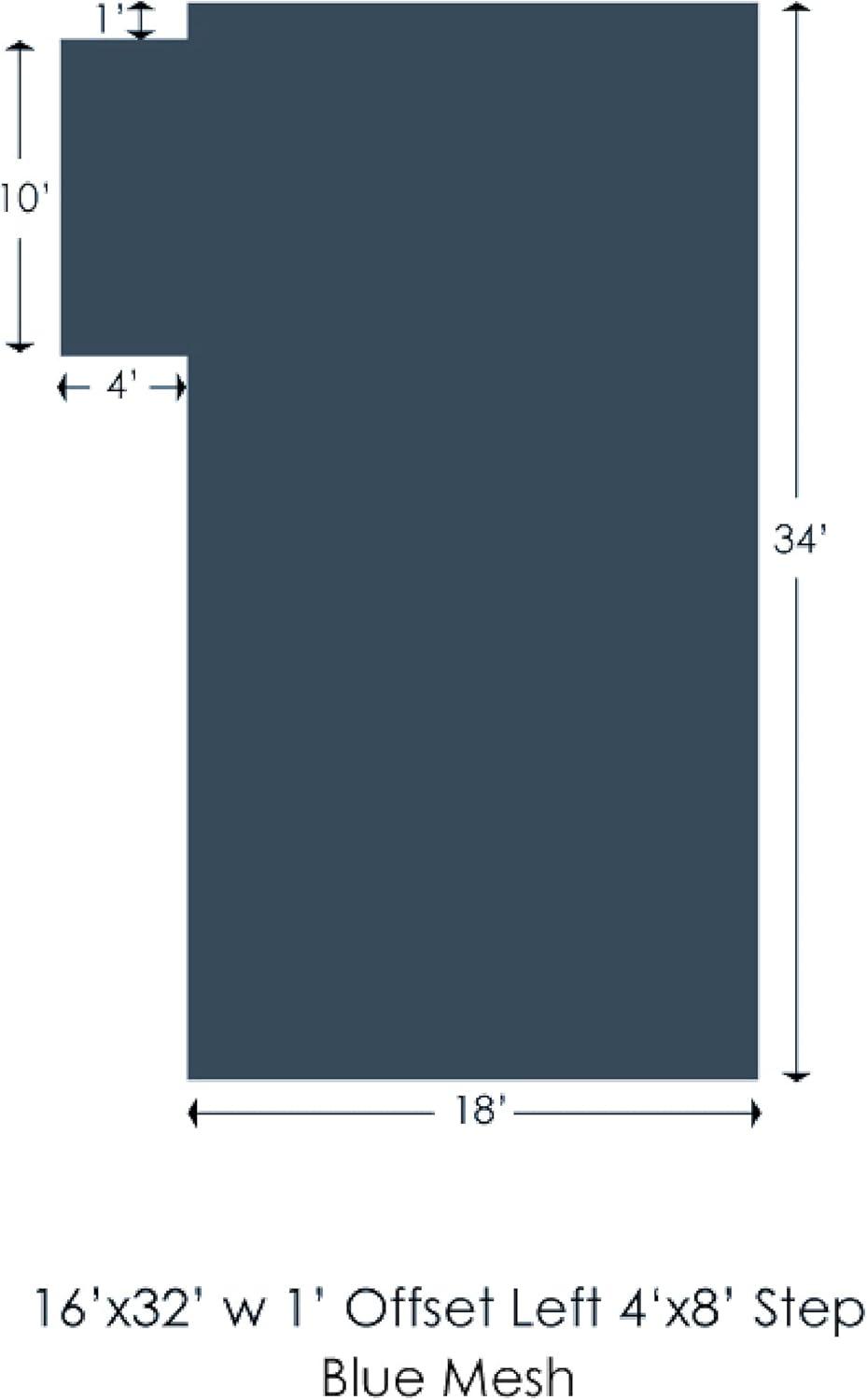 WaterWarden in-Ground Pool Safety Cover Rectangle, Fits 16' x 32'+4' x 8', 1 Foot Offset Left, UL Classified to ASTM F1346