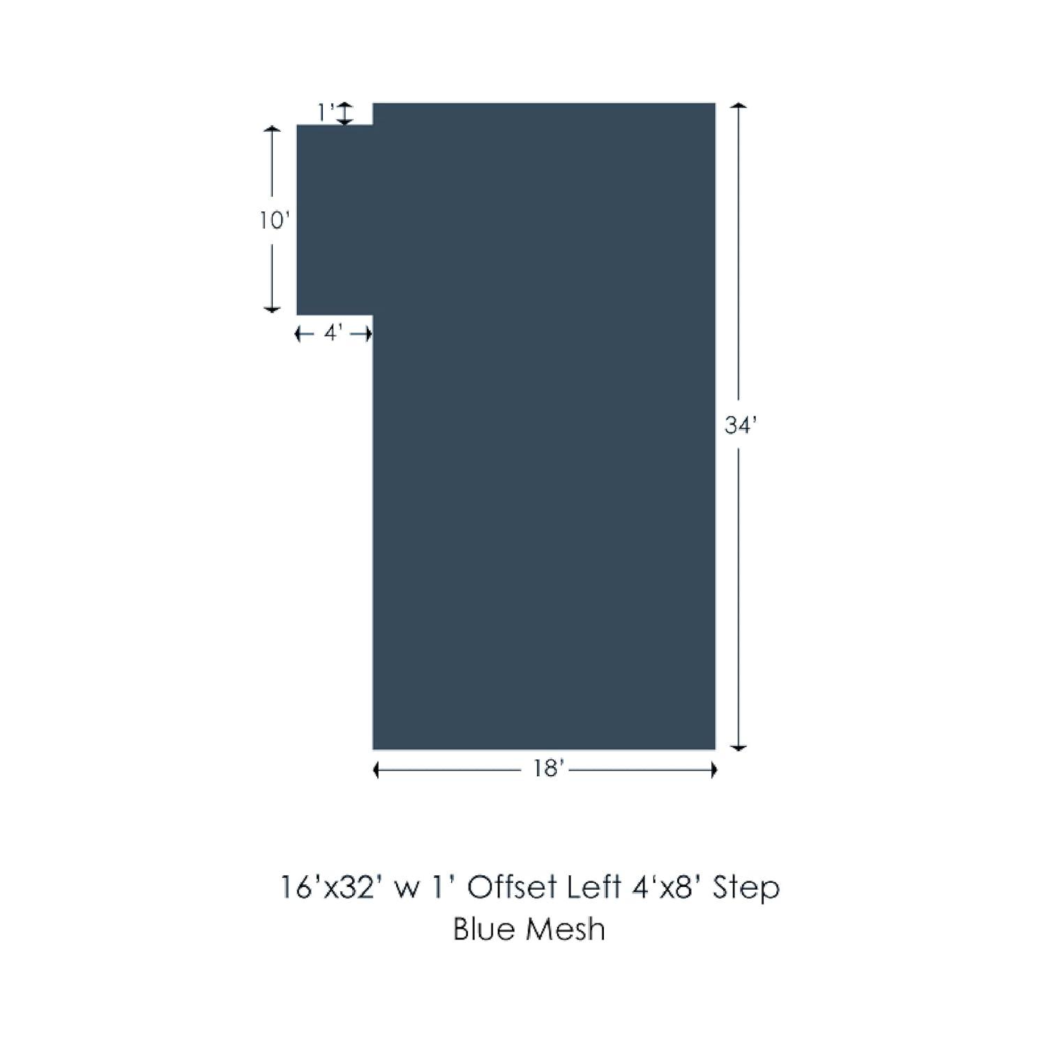 WaterWarden in-Ground Pool Safety Cover Rectangle, Fits 16' x 32'+4' x 8', 1 Foot Offset Left, UL Classified to ASTM F1346