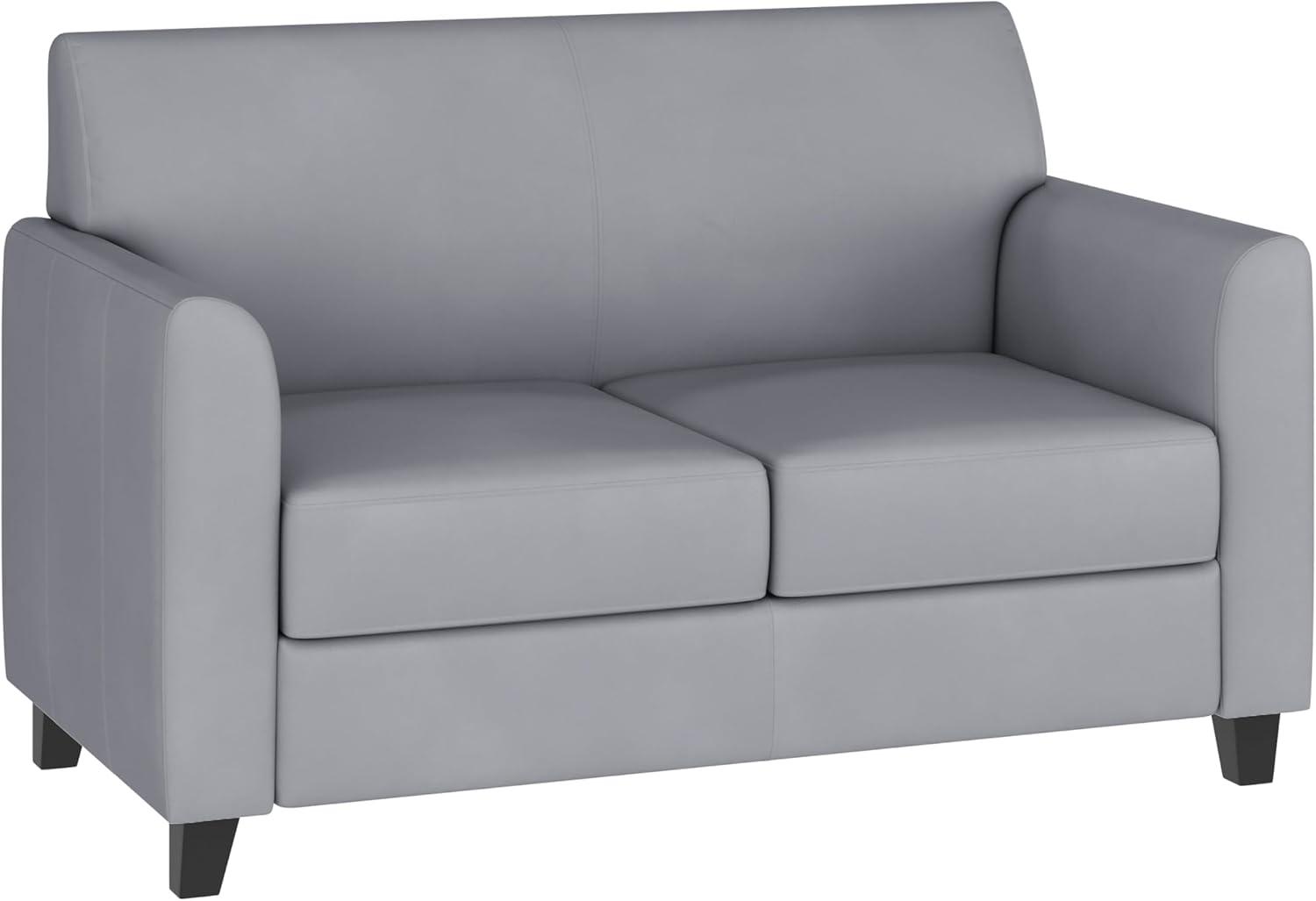 Hercules Junkersfeld 52" Modern LeatherSoft Upholstered Reception Loveseat