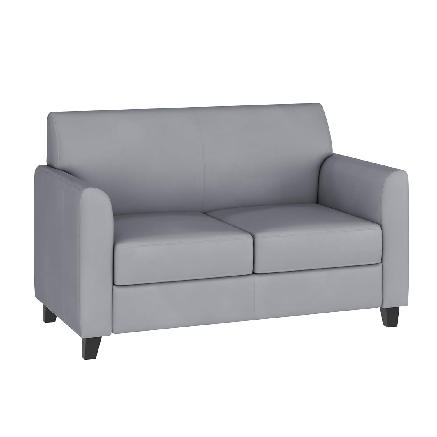 Hercules Junkersfeld 52" Modern LeatherSoft Upholstered Reception Loveseat