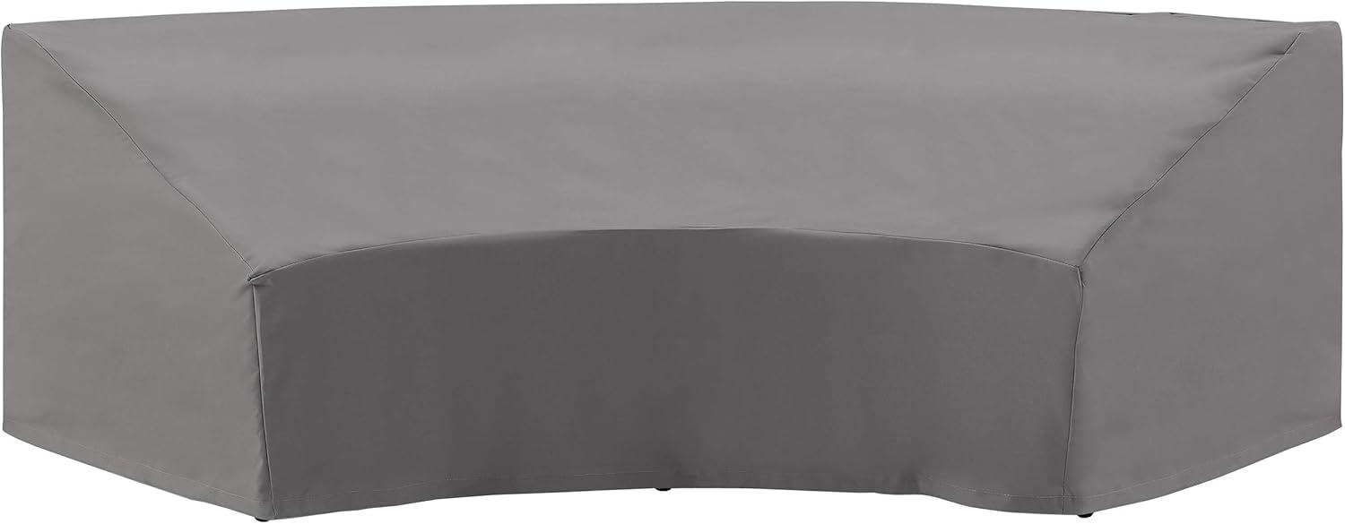 Crosley Outdoor Catalina Round Sectional Furniture Cover, Gray: Polyester, Waterproof, Scratch-Resistant, Drawstring Closure