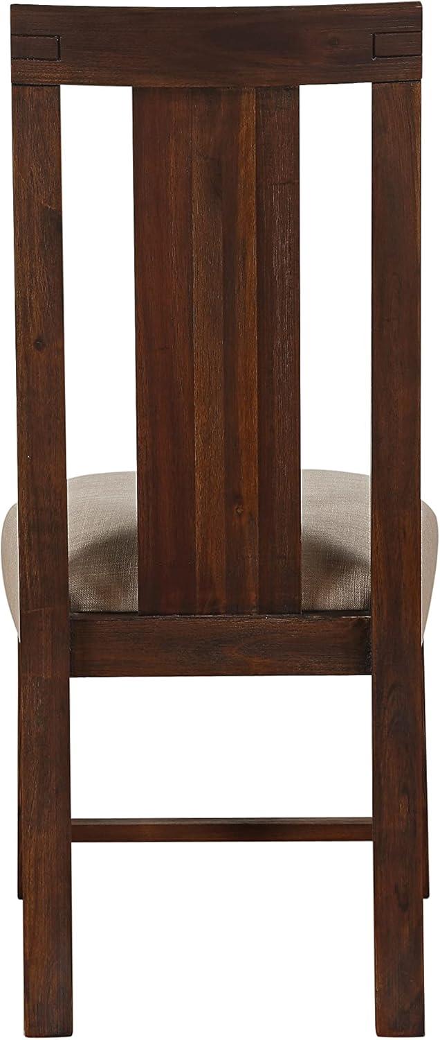 Meadow Solid Wood Upholstered Dining Chair in Brick Brown