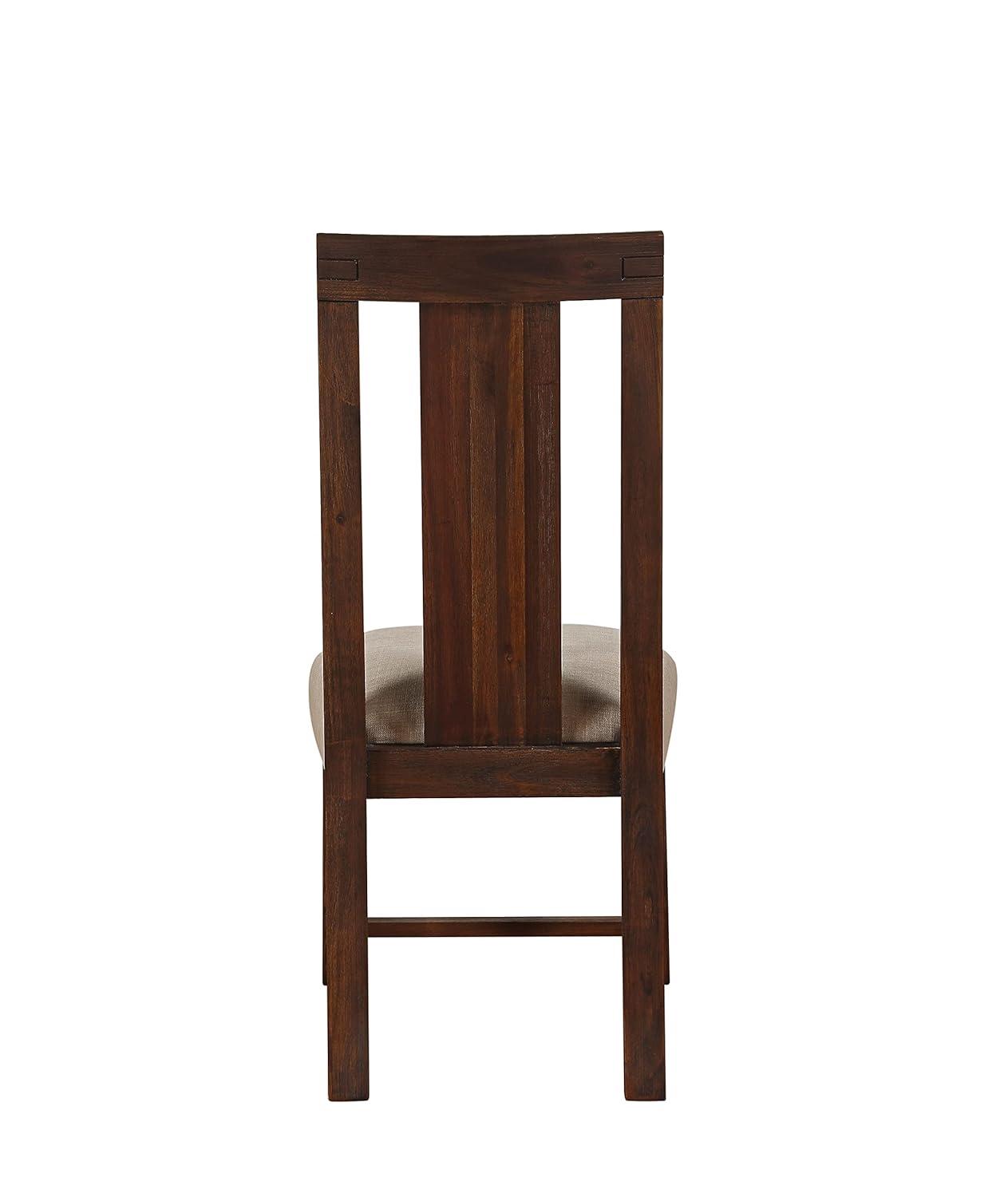 Meadow Solid Wood Upholstered Dining Chair in Brick Brown