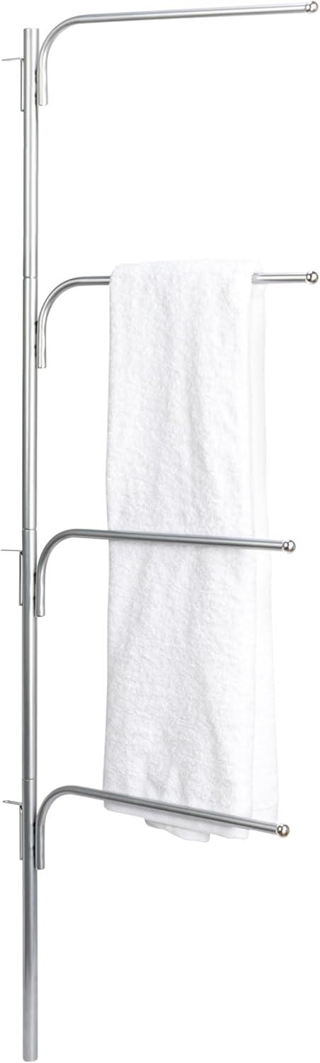 Hinge-It Clutterbuster Family Towel Bar, Silver