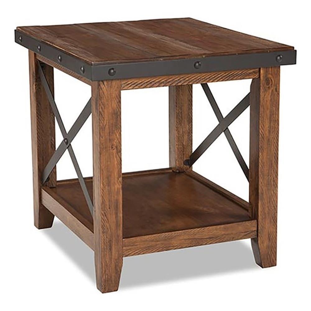 Taos End Table Brown - Intercon: Hardwood Accent Table, Shelf Storage, Rectangle Shape, Living Room Furniture