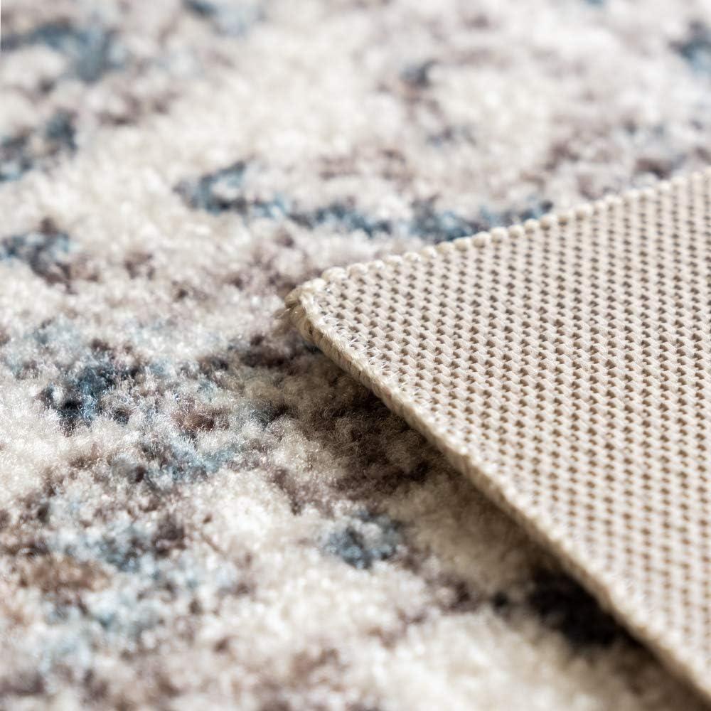 Maples Rugs - Tapestry Farmhouse Washable Indoor Runner Rugs, 2'6 x 10', Taupe/Grey