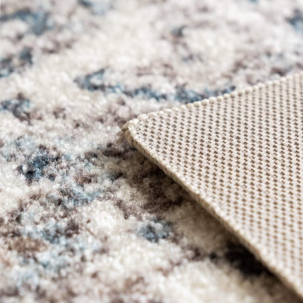 Maples Rugs Tapestry Farmhouse Medallion Taupe Grey Non Slip Hallway Runner Rug, 2'6 x 10'