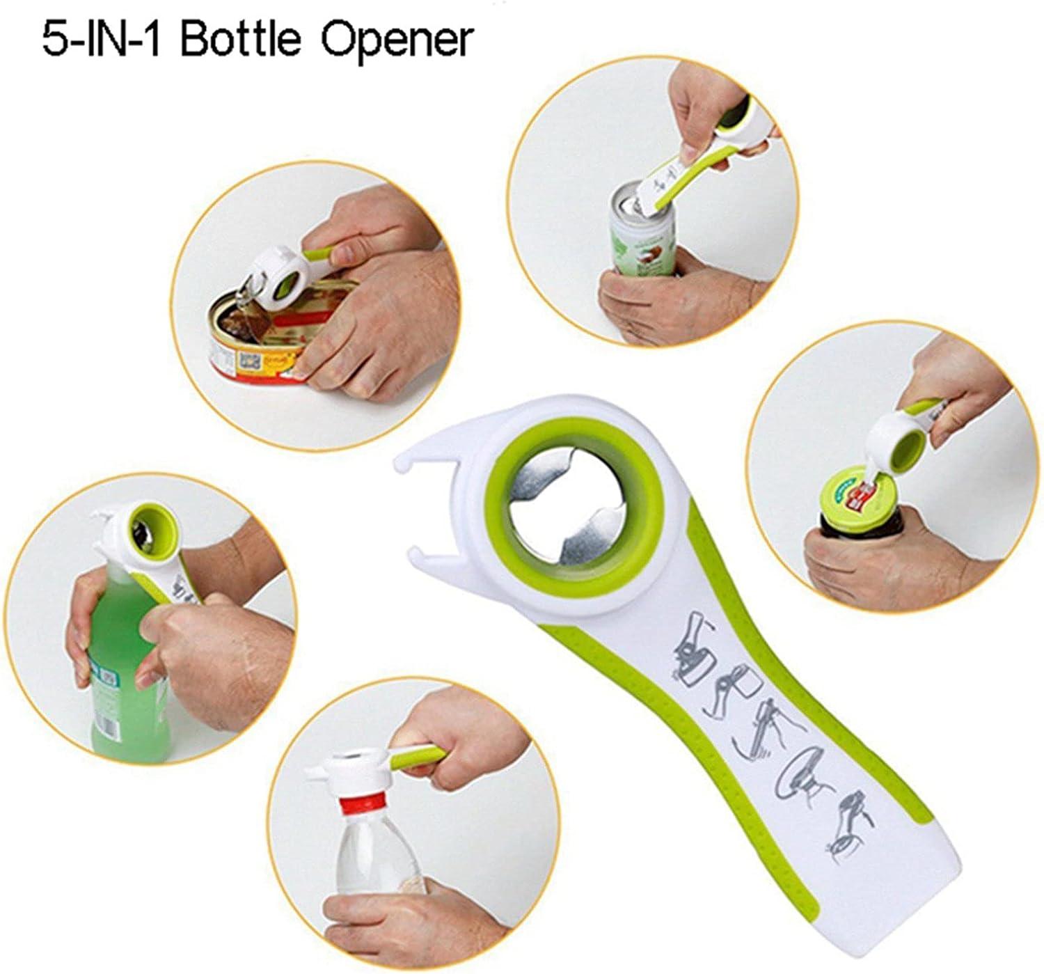 Bottle Opener for Arthritic Hand,Jar Opener for Old People, Children, Women, Those with Weak Hands,Multifunctional Kitchen Gadgets (02-Blue)