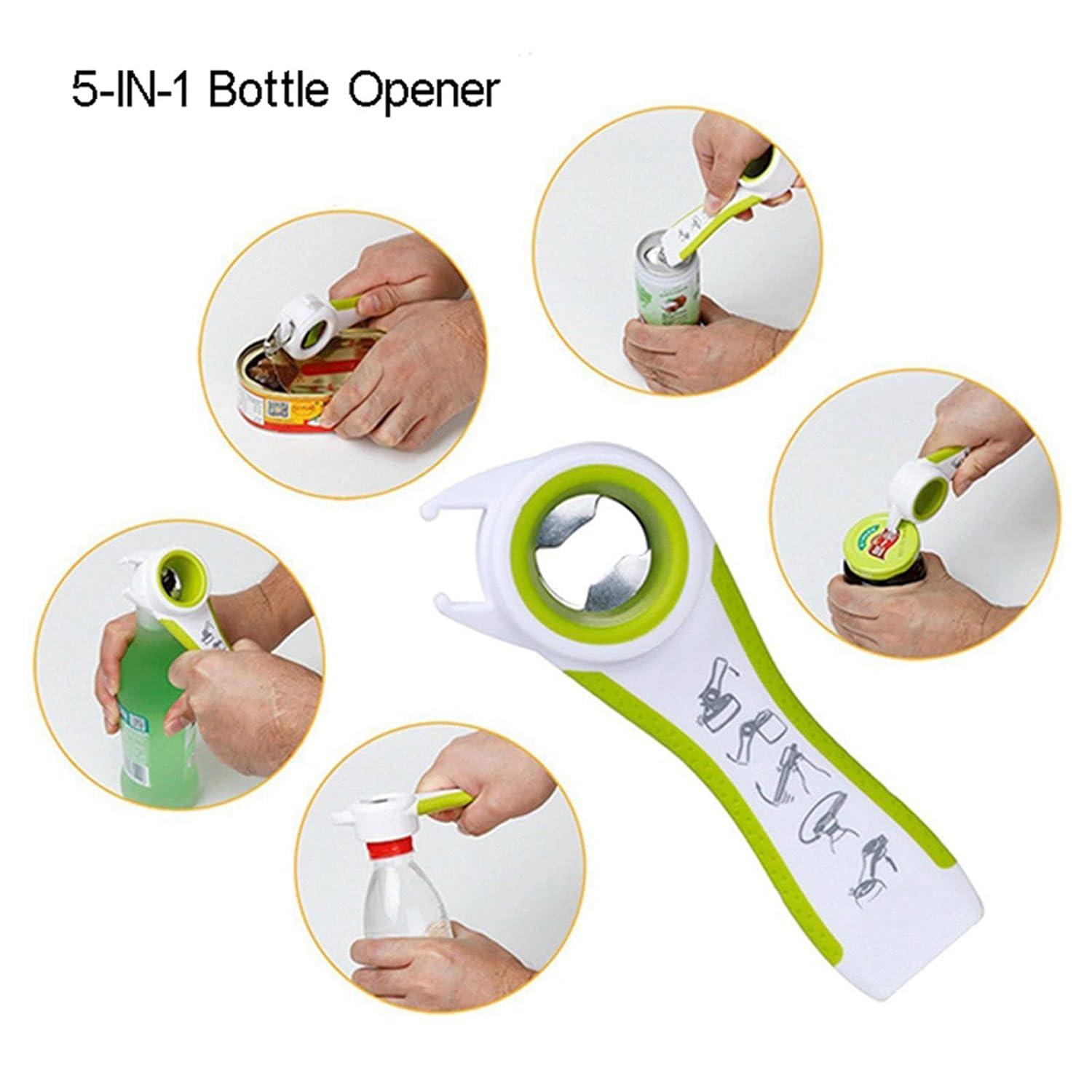 Bottle Opener for Arthritic Hand,Jar Opener for Old People, Children, Women, Those with Weak Hands,Multifunctional Kitchen Gadgets (02-Blue)