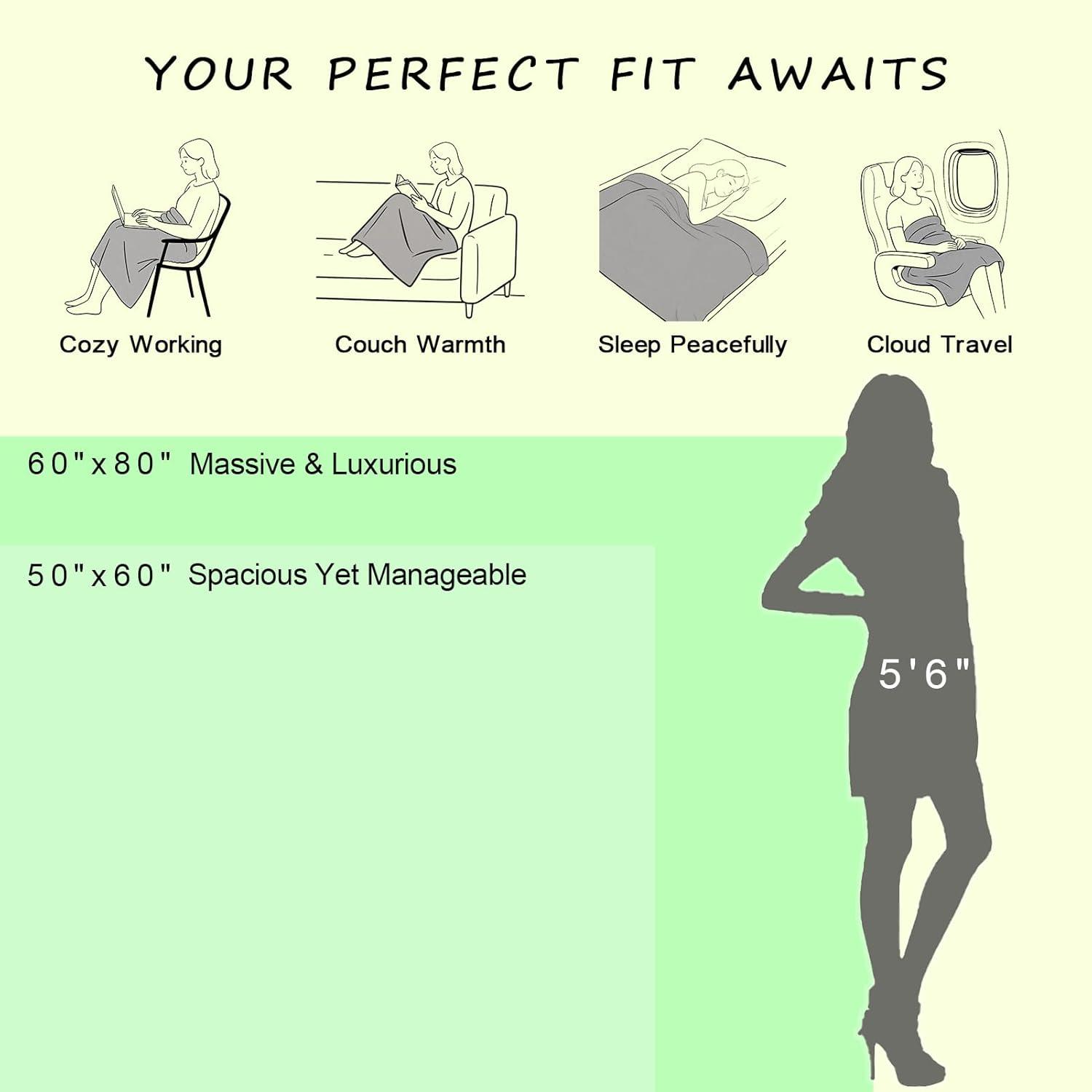 CozeCube Blue Throw Blanket for Couch, Soft Cozy Cable Knit Throw for Bed Sofa Living Room, Lightweight Warm Decorative Farmhouse Christmas Blanket, 50"x60", Dusty Blue