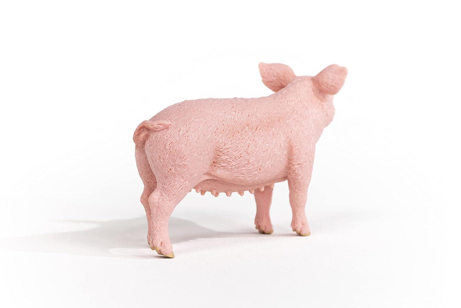 Realistic Pink Farm Animal Pig Toy Figurine