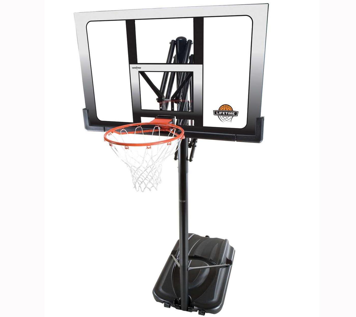 Lifetime Height Adjustable Outdoor 52" Steel Portable Full-Size Basketball Hop