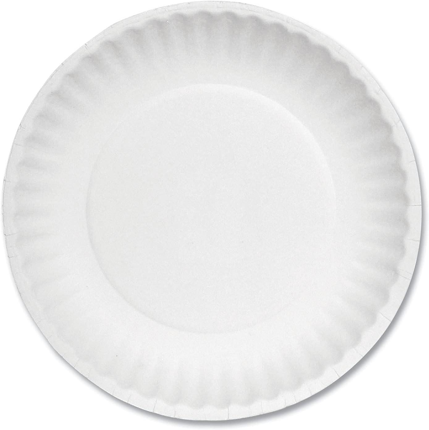 White 6-Inch Round Paper Plates, Pack of 1000