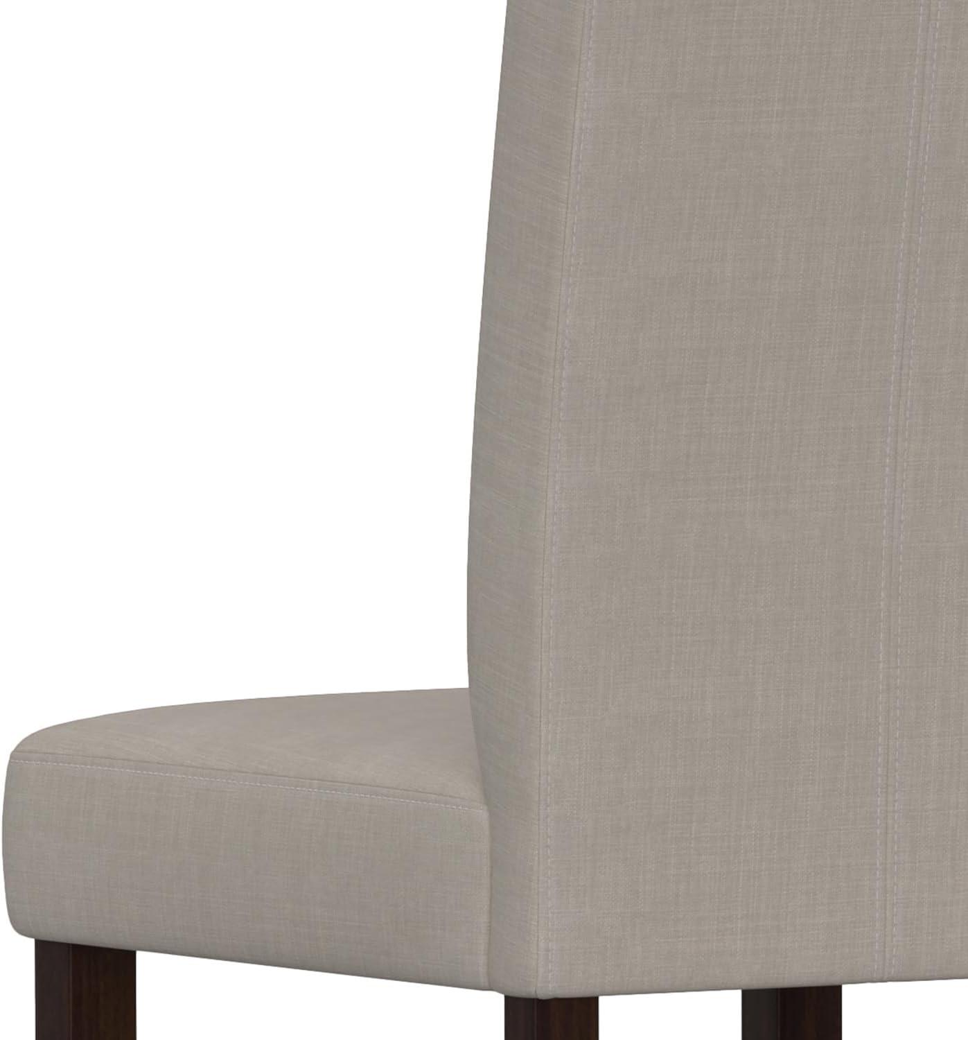Simpli Home Acadian Linen Parsons Chair (Set of 2)