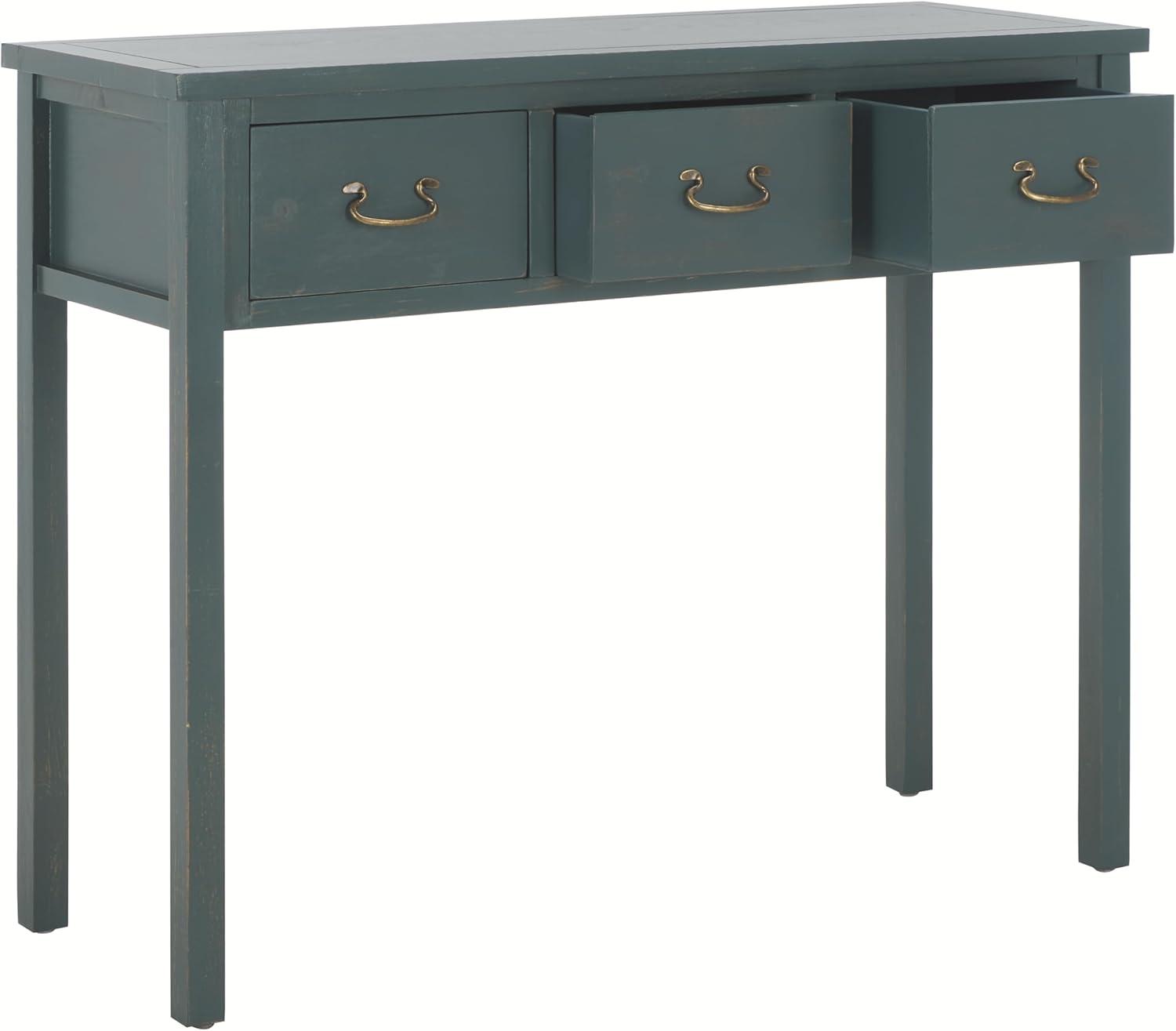 SAFAVIEH Cindy Console Table With Storage Drawers Dark Teal