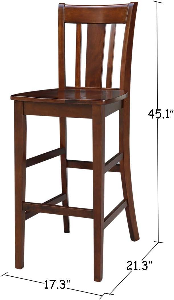 Espresso San Remo 30" Solid Wood Barstool