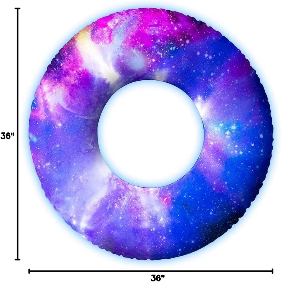 PoolCandy 36 In. Deep Space Pink LED Illuminated Pool Tube Float PC2536GPK