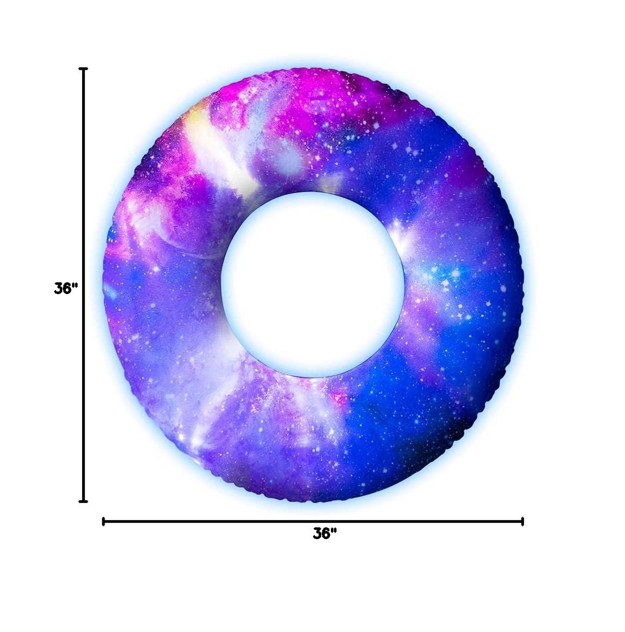 PoolCandy 36 In. Deep Space Pink LED Illuminated Pool Tube Float PC2536GPK