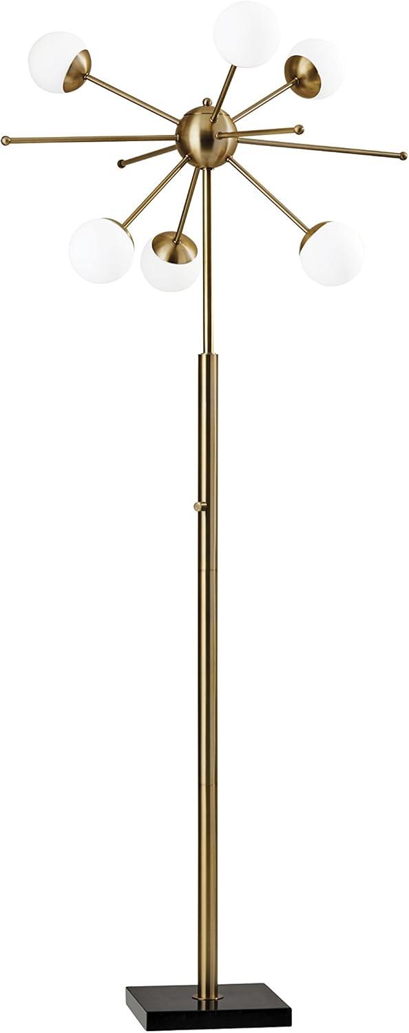 Doppler 63.5'' White LED Floor Lamp with Marble Base