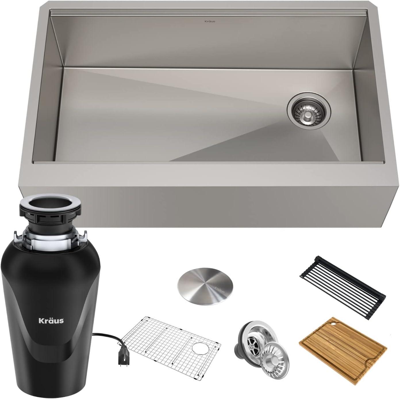 Kore 33" L x 20" W Drop-in Kitchen Sink with Accessories