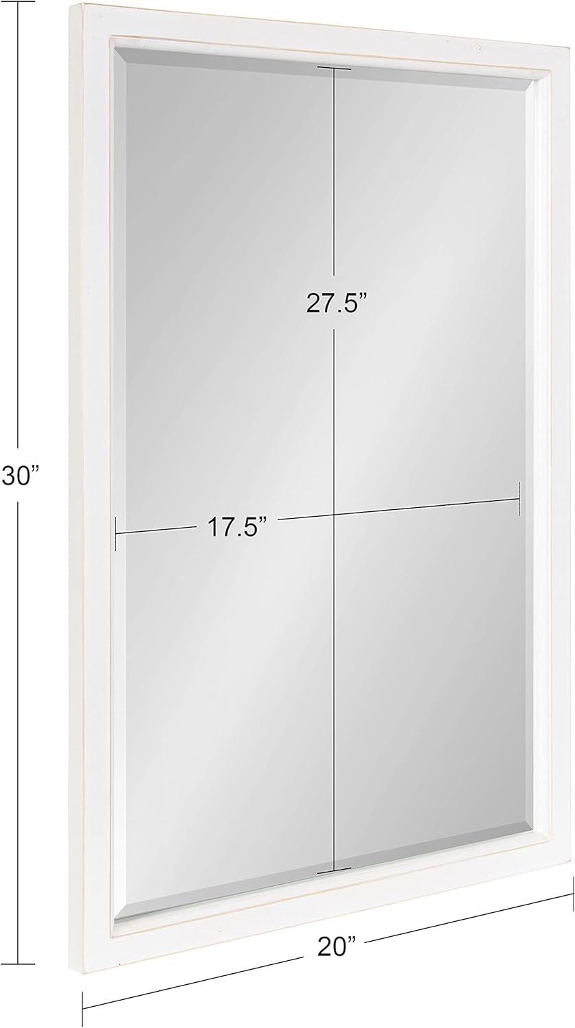 20&#34; x 30&#34; Hogan Wood Framed Decorative Wall Mirror White - Kate &#38; Laurel All Things Decor