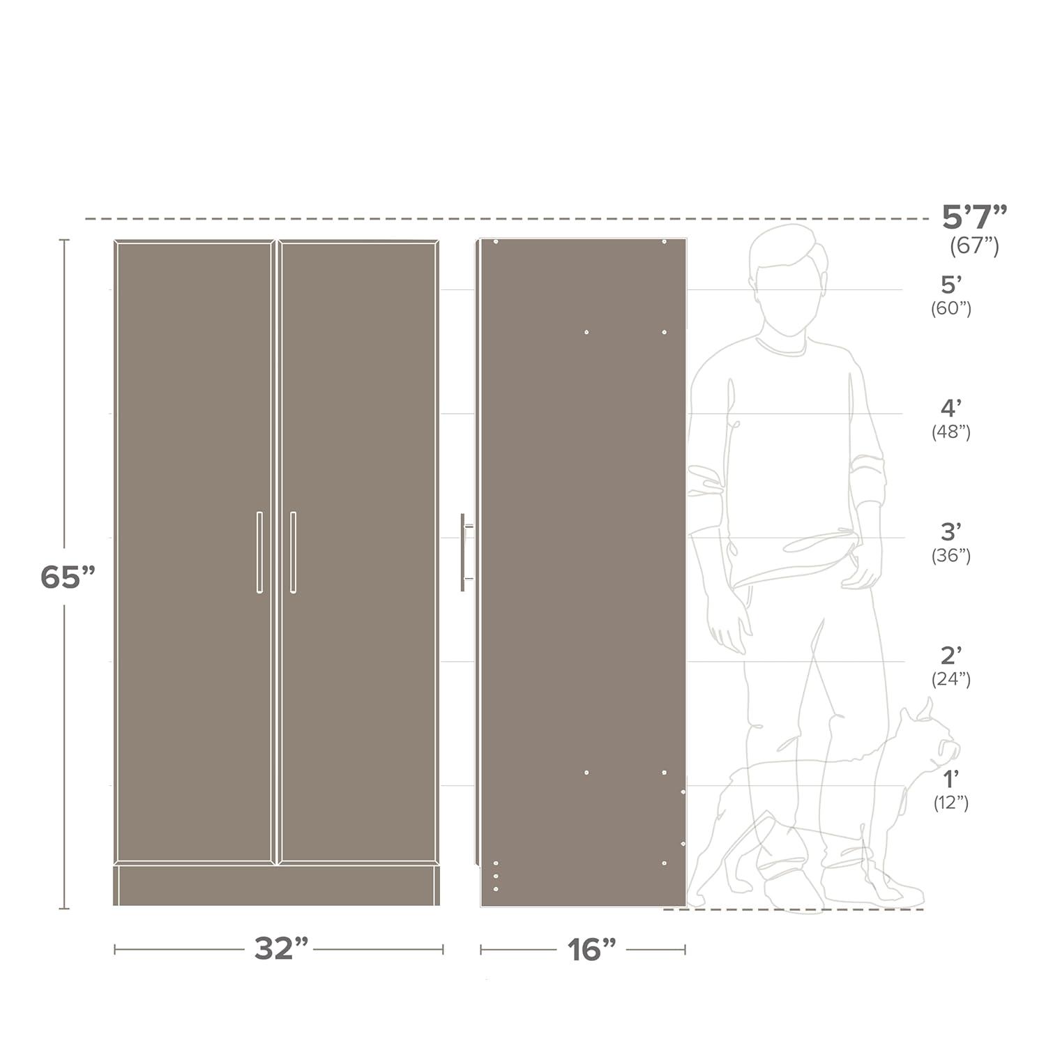 32" Elite Storage Cabinet Light Gray - Prepac