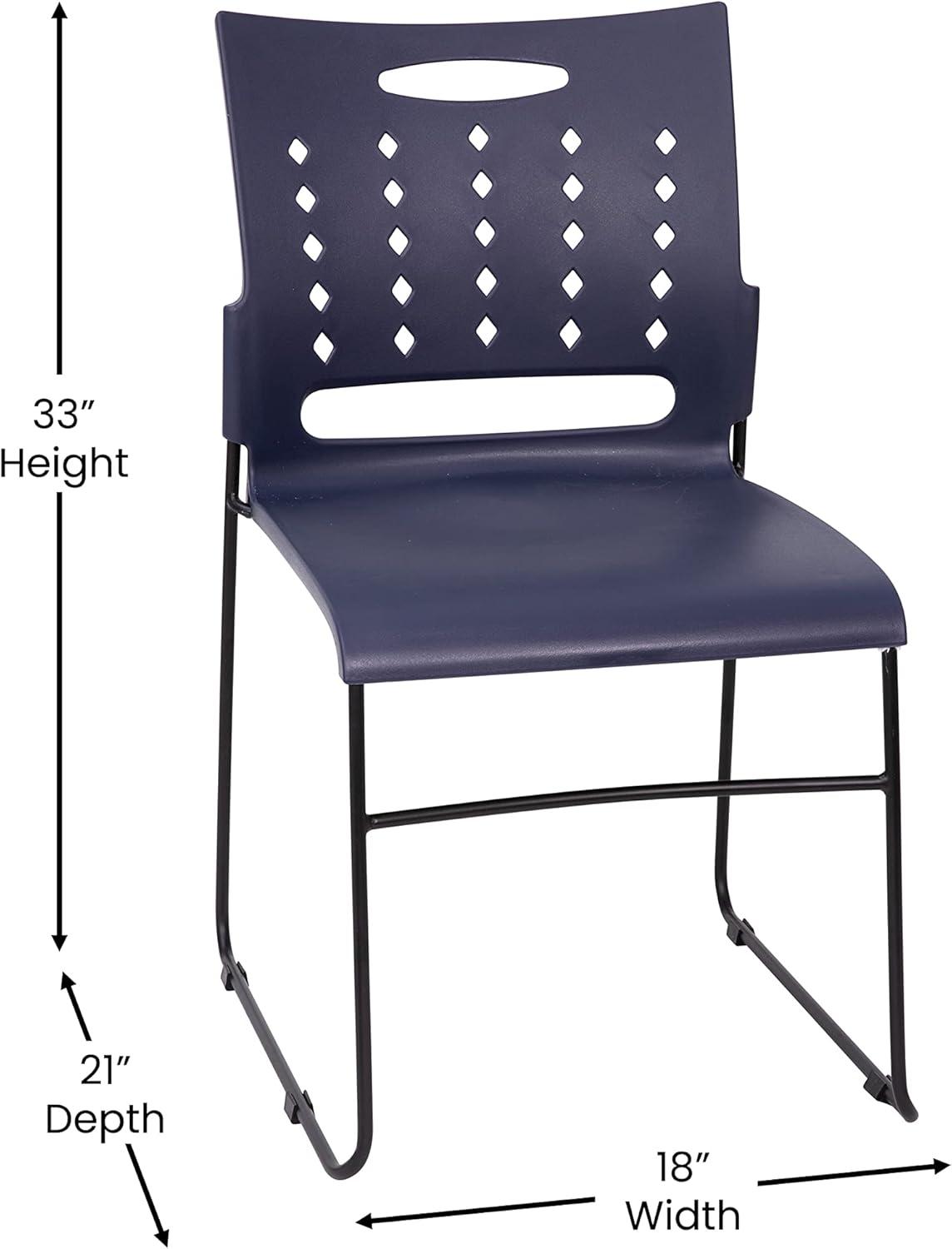 Heidi 881 lb. Capacity Sled Base Stack Chair with Air-Vent Back