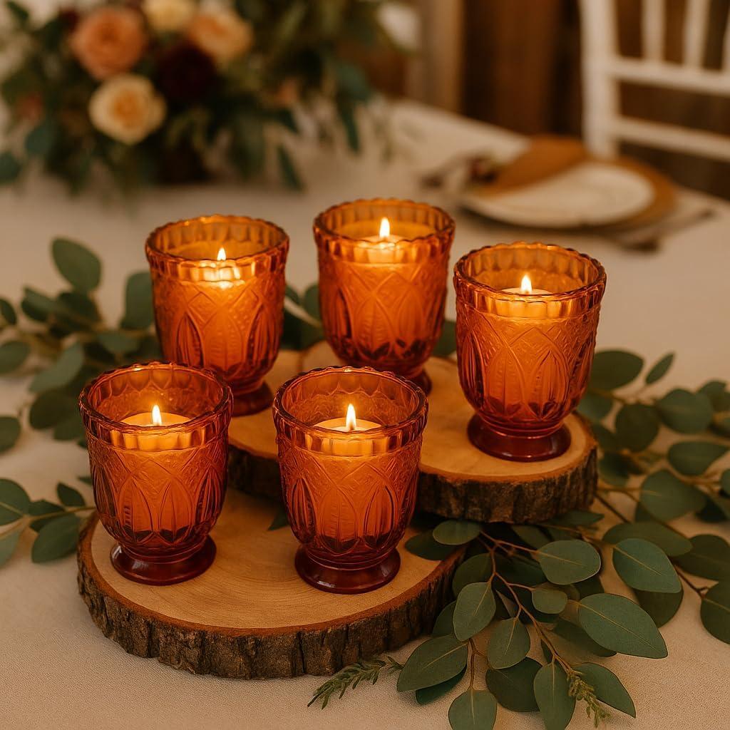 DIY Wedding Koyal Wholesale Portavelas de Vidrio Vintage (Paquete de 6), 3 x 2,75
