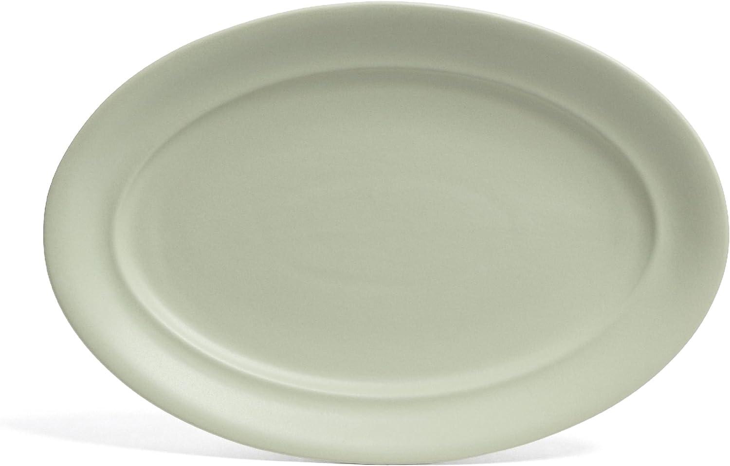 over&back Rimmed Oval Serving Platter - Semi - Perfect for Tabletop & Décor